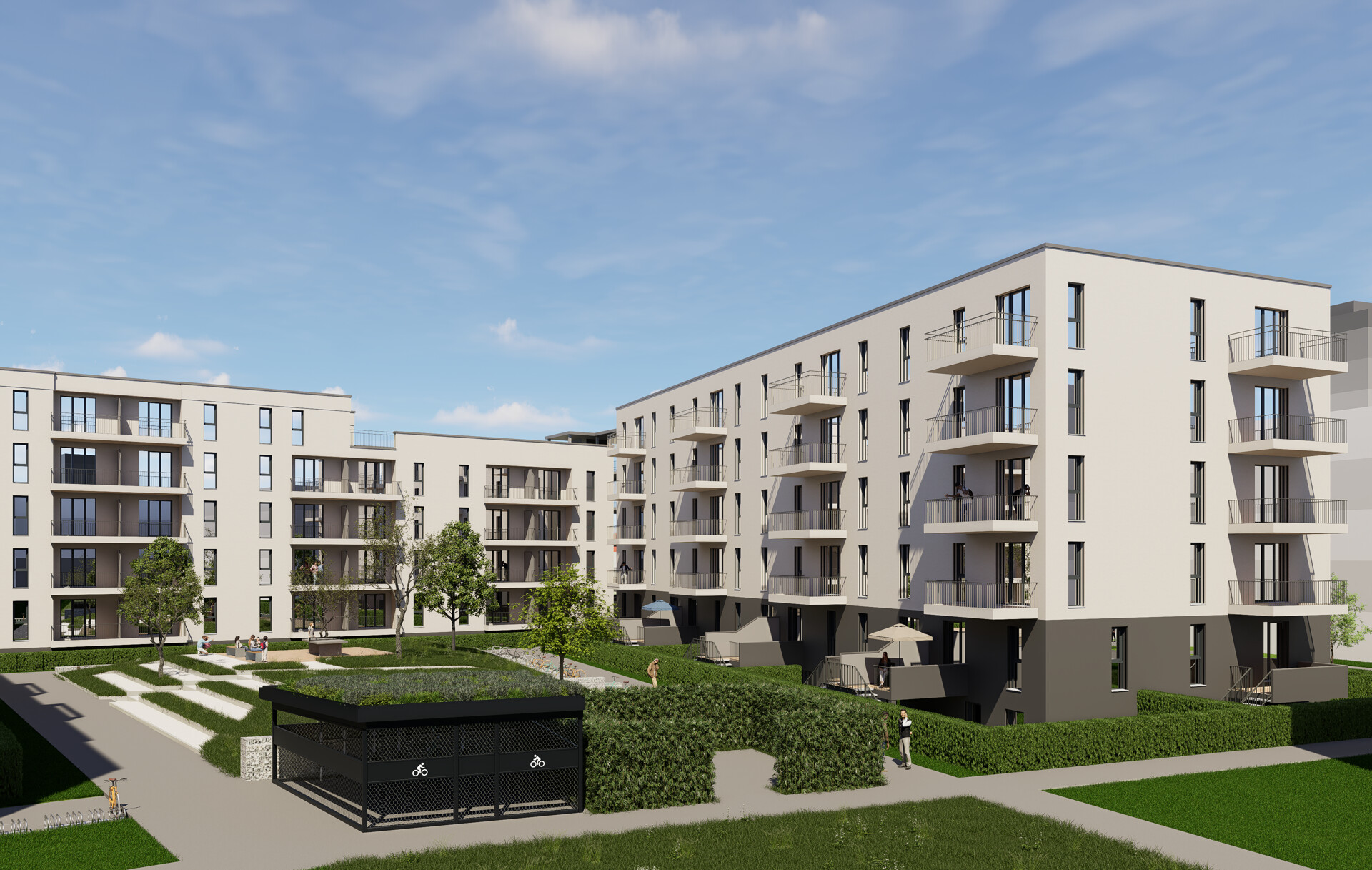 Grünes Stadtquartier in Leipzig | Drei- bis Vierzimmerwohnungen im Erstbezug zum Kauf